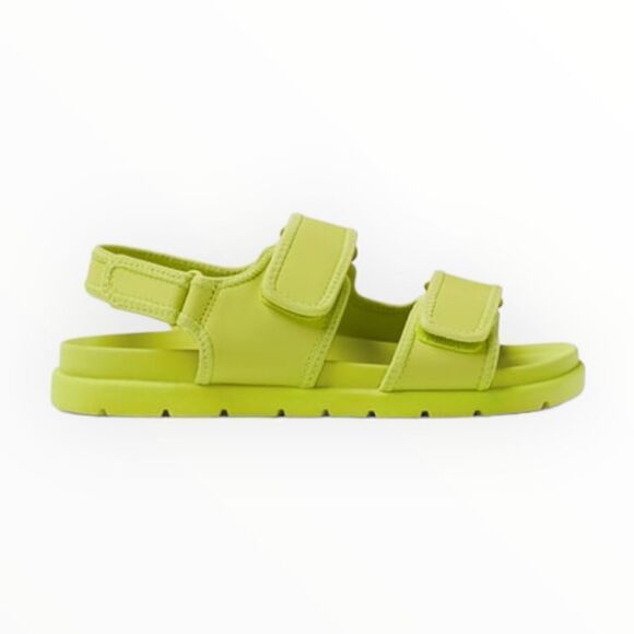 ZARA Kids | Lime Green | SOLID COLOR SANDALS - Picture 3 of 6